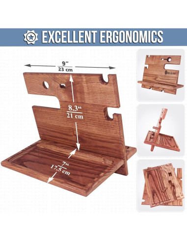 Estación de Acoplamiento BarvA Madera Natural Organizador
