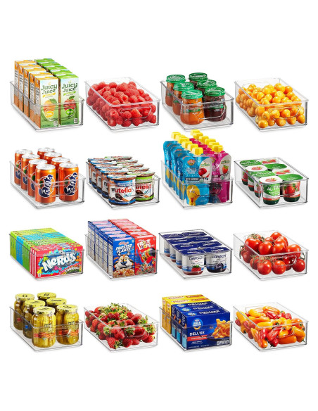 Conjunto 16 Cajas Organizadoras Munfix - Plástico Apilables