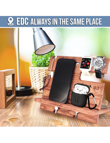 Estación de Acoplamiento BarvA Madera Natural Organizador