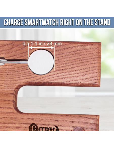 Estación de Acoplamiento BarvA Madera Natural Organizador Estación de Acoplamiento BarvA Madera Natural Organizador