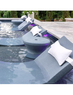 Mesa Lateral de Piscina Ledge Lounger Gris Granito 45.72 cm 2