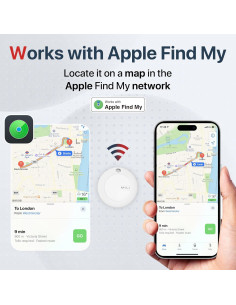 Localizador Bluetooth Lifemate con llavero de cuero para iOS 2