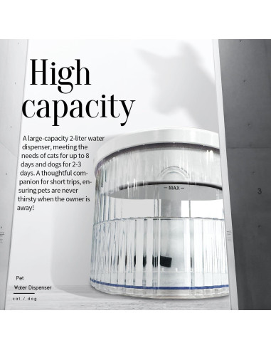 Fuente de Agua Inalámbrica para Gatos FUERA POR GATOS 2L