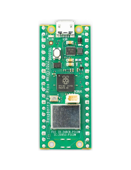 Raspberry Pi Pico WH Vis Viva Inalámbrico 802.11b + Pegatina 4u
