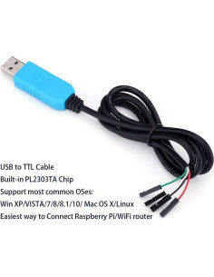 Cable USB a TTL PL2303TA EVISWIY - Paquete de 3 Unidades 2