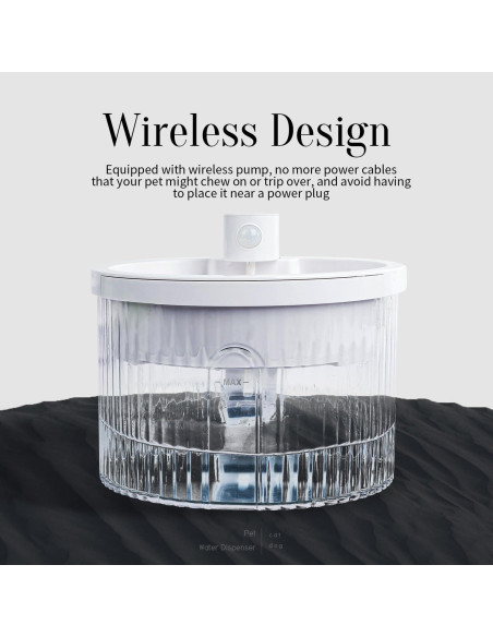 Fuente de Agua Inalámbrica para Gatos FUERA POR GATOS 2L
