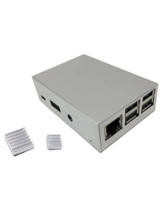 Caja de Aluminio Plata para Raspberry Pi 3 Modelo B+