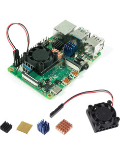 Disipador de Calor con Ventilador ALAMSCN para Raspberry Pi 4/3B+/3B/2B 2