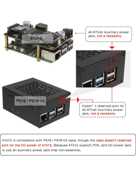 Geekworm X1012 PCIe a M.2 HAT NVMe SSD para Raspberry Pi 5