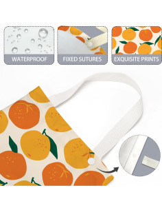 Bolsa de Basura para Auto Pykfrhh Naranja Impermeable 30x25cm 2