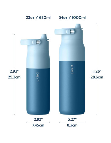 Botella LARQ Swig Top 680ml Acero Inoxidable Azul Amalfi