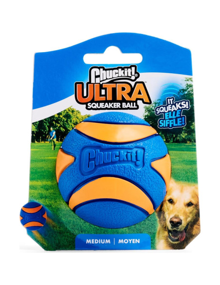 Pelota Chuckit! Ultra Squeaker para Perros Mediana - 1 Unidad