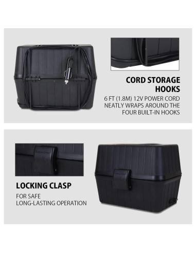 Calentador de Comida Portátil Koolatron 12V 1.5L Negro