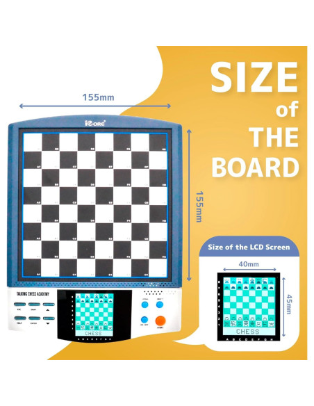 Juego de Ajedrez Electrónico iCore - Tablero con 30 Niveles Juego de Ajedrez Electrónico iCore - Tablero con 30 Niveles