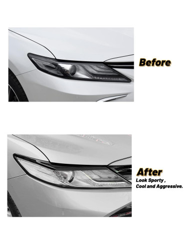 Cubiertas de cejas de faros CKE para Toyota Camry 2018-2024