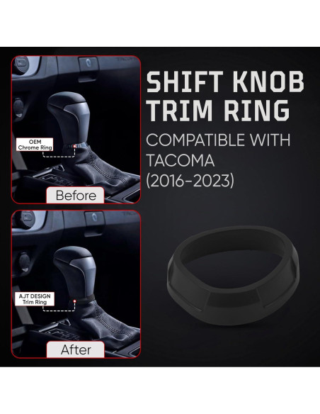 Anillo de Recorte de Perilla AJT Design para Toyota Tacoma 2016-2023