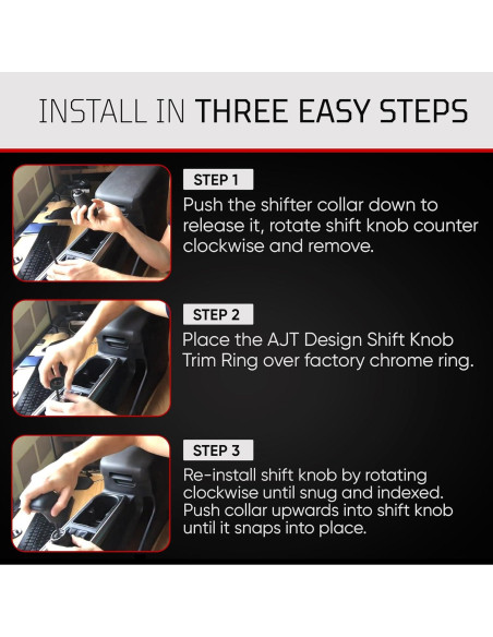 Anillo de Recorte de Perilla AJT Design para Toyota Tacoma 2016-2023