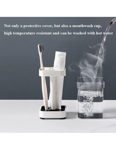 Soporte para Cepillos de Dientes Sexoxo con Taza 3 Compartimentos