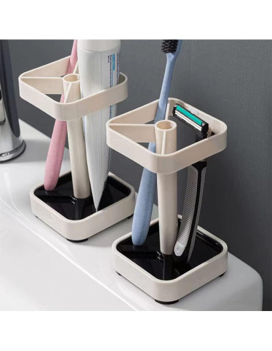 Soporte para Cepillos de Dientes Sexoxo con Taza 3 Compartimentos