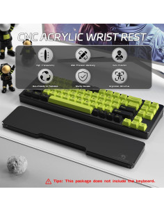 Reposamuñecas Ergonómico SELORSS de Acrílico Negro 30.5cm 2