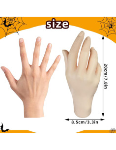 Manos Falsas de Halloween Lodou - 2 Piezas Realistas 20 cm 2