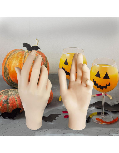 Manos Falsas de Halloween Lodou - 2 Piezas Realistas 20 cm