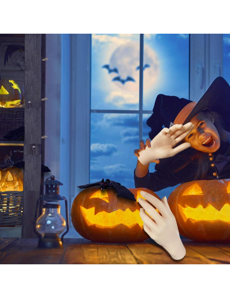 Manos Falsas de Halloween Lodou - 2 Piezas Realistas 20 cm