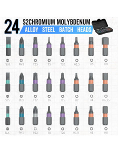 Juego de Destornillador Magnético 24 en 1 Eadwe Ergonómico 2