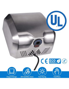Secador de Manos Automático Goetland 1800W Acero Inoxidable 2