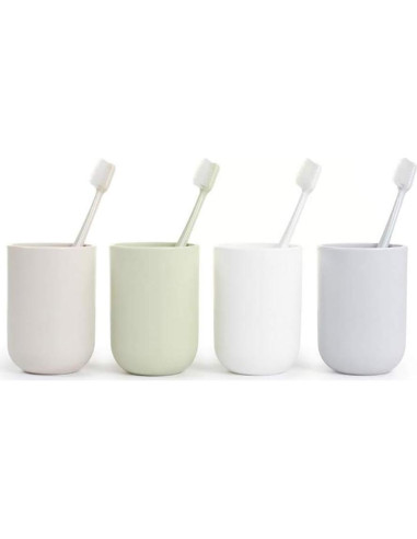 Vaso para Cepillos de Dientes UVIVIU 350ml Gris Azul Plástico