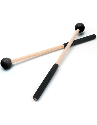 Mallets de Glockenspiel Biaungdo 2 Piezas Goma Madera Negro