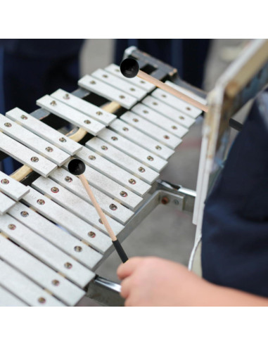 Mallets de Glockenspiel Biaungdo 2 Piezas Goma Madera Negro