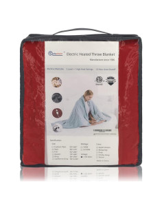 Manta Calentada Completa SELEPHANT Burdeos 2.66 kg 5 Niveles