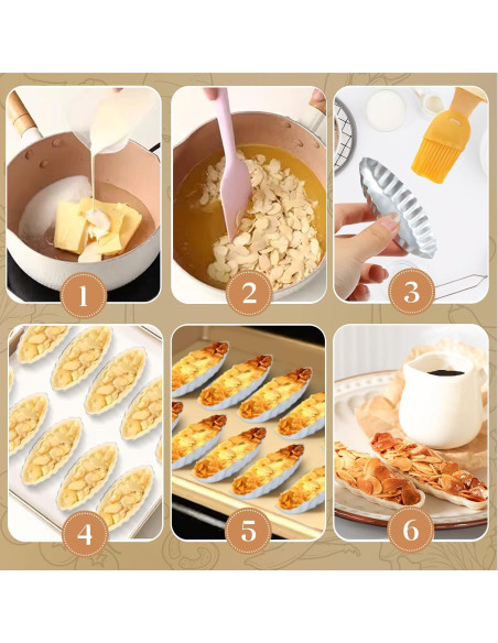 21 Piezas Moldes de Tarta de Huevo Barco Liobelon Aluminio 21 Piezas Moldes de Tarta de Huevo Barco Liobelon Aluminio