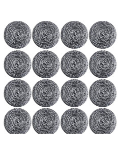 Estropajos de Acero Inoxidable NRDBEEEC 16 Paquetes 30g