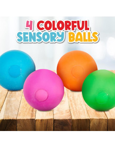 Pelotas Antiestrés Playbees 4PK - Juguetes Sensoriales 5.08 cm 2