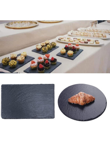 Tabla de Queso de Pizarra Natural Tcrogsciss 30x20 cm