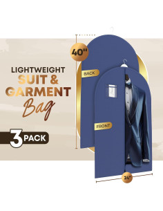 Bolsas de Viaje para Trajes Sus Bolsas - 3 Piezas 102x61cm 2