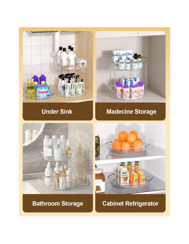 Organizador Lazy Susan 2 Niveles 23.5 cm y 30 cm Incostar