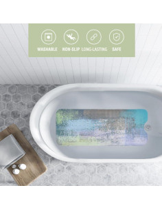 Alfombra de Baño Antideslizante Denifeiya 101.6x40.6cm Teal 2
