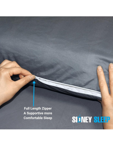 Funda de Almohada Curvada Sidney Sleep Reina Gris 51x76 cm