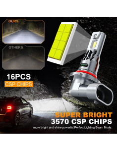 Bombillas LED UCYAR 9005 9006 para GMC Sierra 1995-2006 - Paquete de 4 2