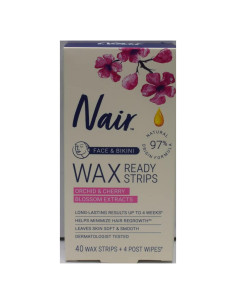 Cera Depilatoria Nair Listones Listos 40 Unidades Cara/Bikini