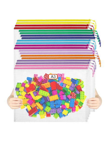 20 Bolsas de Malla con Cremallera YOPCDJ A3 43.2x30.5 cm