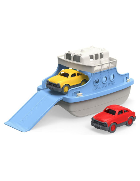Barco de Ferry Green Toys con 2 Mini Coches - Juguete Ecológico