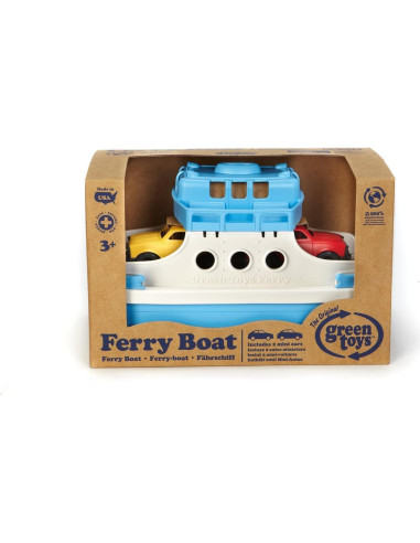Barco de Ferry Green Toys con 2 Mini Coches - Juguete Ecológico