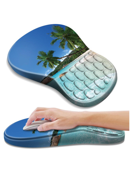 Alfombrilla de Ratón Ergonómica YIWEI con Soporte Playa