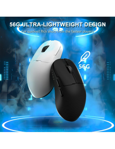 Ratón Inalámbrico A.JAZZ AJ159APEX 56g 42000DPI RGB para Gaming