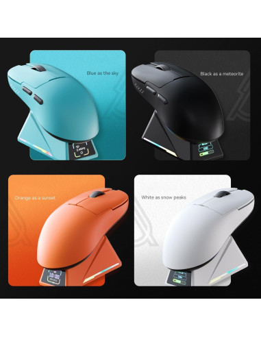 Ratón Inalámbrico A.JAZZ AJ159APEX 56g 42000DPI RGB para Gaming