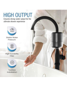 Filtro de Ducha EVERGLOW 100% Cloro, Vitamina C, 11.94 cm 2